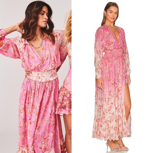 NWT Hemant and Nandita Ruffled Maxi Dress - Picture 3 of 14